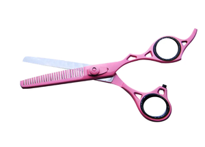 Biểu tượng tùy chỉnh màu Hồng dao cạo cạnh cắt tóc chuyên nghiệp kéo thép không gỉ Barber <span class=keywords><strong>Saloon</strong></span> tóc Shears - Product Image 3