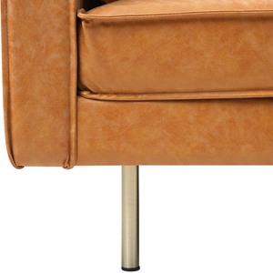 Loveseat 07 Three-Seat <b>Square</b> Sofa Bench 220x90cm with Luxurious Faux Leather Upholstery for Living Rooms Set SFB68047 - Product Image 4