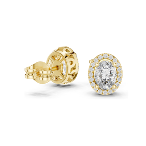 1.2 CT Lab Diamond Halo <b>Earrings</b> for Women VVS-VS EF Clarity 18KT, 14KT, 10KT Gold & 925 <b>Silver</b> Rose, Yellow, White Gold - Product Image 6