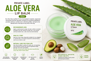 Bálsamo Labial de Aloe Vera de Marca Privada SPF10 15ml OEM |   Cuidado Labial Hidratante con Manteca de Karité y Vitamina E |   España UE - Product Image 3