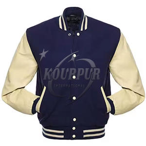 Vente en gros Veste Letterman Varsity légère pour adultes et jeunes personnalisée avec logo sur le devant col montant pour les hommes et les femmes - Product Image 6