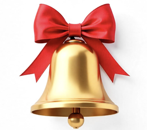 Style fantaisie festif brodé cloche en métal ornement cloches suspendues de noël décoration de vacances moderne salon de haute qualité - Product Image 2