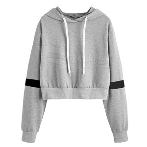 Hot Selling Premium Quality Women's Crop <b>Top</b> Hoodies Comfortable Short <b>Winter</b> Clothing with Printed Hood High Visibility Design - Product Image 1