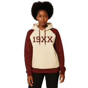 DST Delta Corps neutre Marron Manches raglan Sweat à capuche Mélange de coton Sororité grecque Vêtements Divine Nine Soror Hoodie Année fondatrice - Product Image 1