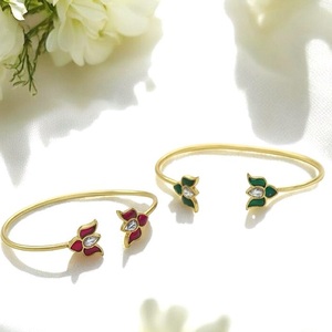 Look simple élégant de ton or et filles de style lotus à la mode conception étincelante pour les fêtes porter des vêtements de mariage pour les femmes - Product Image 1