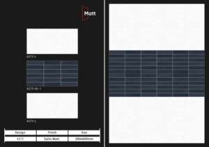 Carreaux muraux en céramique de luxe 300x600mm pour salle de bain et cuisine, surface brillante mate effet sucre, design mural intérieur luxueux - Product Image 2