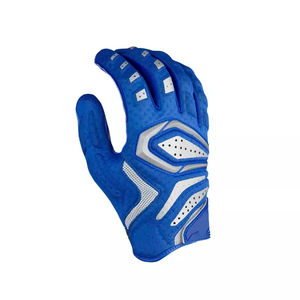 Guantes de fútbol americano impresos con logotipo personalizado, funda de muñeca adhesiva hecha de cuero de alta calidad - Product Image 1
