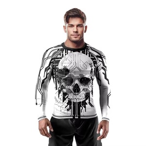 Camiseta de Compresión Elástica para Hombre, para MMA y BJJ, Tejido Transpirable y Ecológico, con Logotipo Personalizado, para Artes Marciales y Entrenamiento de Grappling - Product Image 3