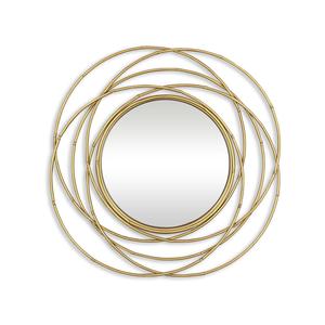 Hermoso diseño de espejo de pared decorativo colgante de metal enmarcado espejo de forma redonda para la decoración del hotel en casa. - Product Image 3