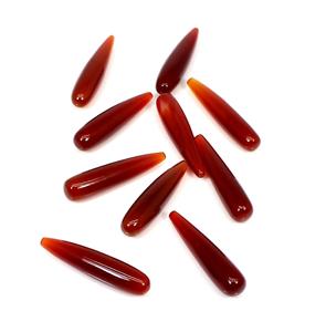 Pierre d'agates rouge rose rouge lisse en forme de goutte orange cornaline onyx perles en vrac pour la fabrication de bijoux pierres précieuses - Product Image 4