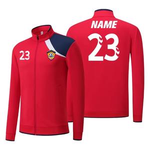 Venta al por mayor personalizado de poliéster con capucha chándal al aire libre Jogging sudaderas con motivo de fútbol para deportes y ejercicio - Product Image 5