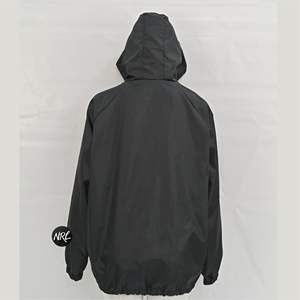 100% Polyester tissu personnalisé brodé Logo Patch qualité léger imperméable tenue décontracté coupe-vent à capuche avec fermeture éclair - Product Image 2