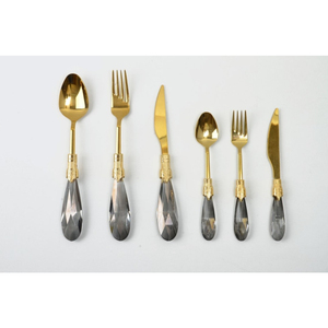 Vente en gros de couverts en acier inoxydable de haute qualité pour mariage d'hôtel avec logo personnalisé Ensemble de couverts pour restaurant, fête de mariage - Product Image 2