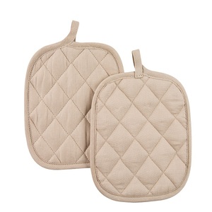 Tapis de cuisine basique en coton biologique, résistant à la chaleur, lavable en Machine, 100% coton biologique, ensemble de porte-Pot, personnalisé, certificat GOTS, tampons de Pot - Product Image 1