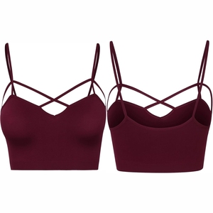 บราออกกำลังกายสำหรับผู้หญิงผ้าสแปนเด็กซ์ผ้าไนลอนไร้รอยต่อระบายอากาศได้ดีบราออกกำลังกายแบบแห้งเร็ว - Product Image 1