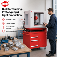 Centre d'usinage CNC 3 axes SIEG Fa4 Pro IKX1-Pro avec outil ATC, broche ISO20, haute précision, boîtier transparent, pour l'éducation