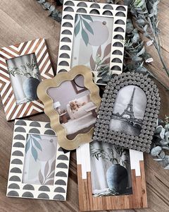 Elegant horn picture <strong>frame</strong> with visual texture made to elevate your personal <strong>space</strong> with handmade decor <strong>details</strong> - Product Image 1