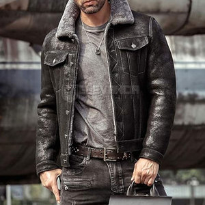 Veste en peau de mouton surdimensionnée la plus récente conception pas cher prix veste en peau de mouton veste en peau de mouton sur mesure - Product Image 6