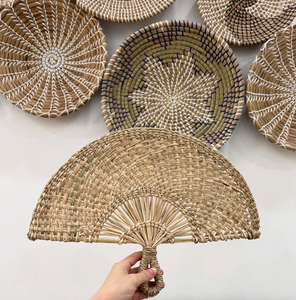 Abanico de mano de algas marinas hecho a mano al por mayor | Artesanía ecológica de Vietnam - Product Image 2