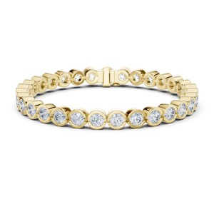 Bracelet tennis Pacho 9.3 TCW en moissanite taille brillant, plaqué rhodium, argent sterling 925, luxe, certifié GRA |   Finesse nuptiale - Product Image 2
