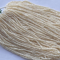 Perles de culture d'eau douce naturelles blanches crème de 2 mm et 3 mm, perles bouton, vente en gros, fournisseur direct, usine de perles en ligne