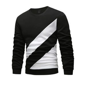 Custom Design <b>White</b> & Black <b>Men's</b> <b>Sweatshirt</b> High Quality 100% Cotton Breathable <b>Sweatshirt</b> For <b>Men</b> - Product Image 5