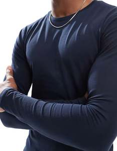 Camiseta de manga larga de algodón 100% para hombre, diseño clásico ajustado de alta calidad, personalizado, DTG, DTF, estampado, ropa informal holgada sólida - Product Image 4