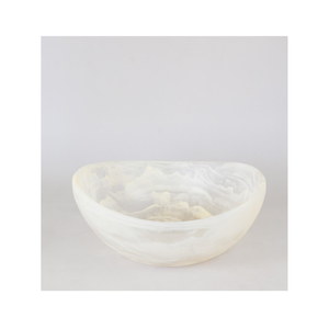 Bol de service écologique en résine artistique fait à la main finition lisse brillante forme classique élégante pour la table de fruits de salades de fête - Product Image 3