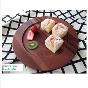 Assiette en bois massif forme carrée vaisselle de taille élégante et personnalisée nouvelle assiette en bois massif à bas prix - Product Image 3