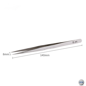 Pince à épiler de précision à pointe courbée pour station de soudage et dessoudage, en acier inoxydable pour téléphone portable - Product Image 3