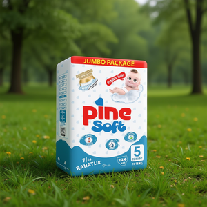 Couches jetables imprimées pour jeunes enfants avec protection anti-fuites 3D et absorption de surface sèche, 224 unités pour bébés de 11-18 kg - Product Image 3