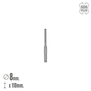 Punta da trapano Wolfpack SDS Plus con 8 aree di taglio, specifica per cemento armato, Ø 8 x 110 mm. - Product Image 2