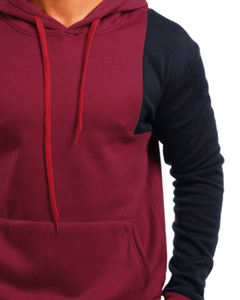 Sweat à capuche pour hommes de couleur unie de haute qualité, doux, confortable, respirant, pull à manches longues avec logo personnalisé pour l'hiver vente en gros OEM - Product Image 4