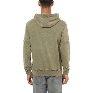 Sweat à capuche pour hommes lavage à l'acide 500 GSM Heavyweight Vintage lavage à l'acide Sun Faded Distressed Patch Applique Broderie Zip up Rhinestone - Product Image 6