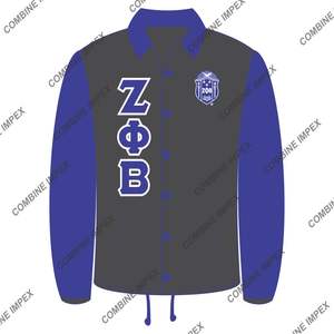 แจ็คเก็ตไนล่อนสำหรับผู้ชายเสื้อโค้ทผ้า Zeta phi Beta เสื้อแจ็คเก็ตกันน้ำกันลมออกแบบได้ตามต้องการ - Product Image 3