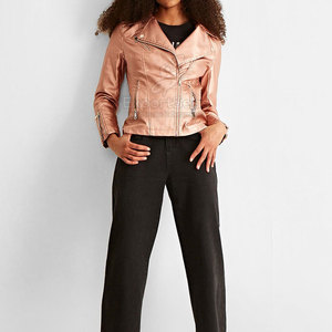 Elegante chaqueta de cuero ajustada con aspecto moderno Chaqueta de cuero de moda con forro cómodo - Product Image 4