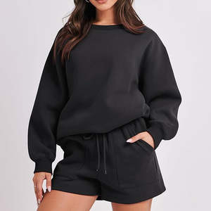 Qualité supérieure Nouvelle Arrivée Femmes Shorts Ensemble Polyester Confortable Respirant Femmes Shorts Ensemble D'été Ras Du Cou Femmes Shorts Ensemble - Product Image 1