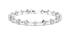 14K Yellow <b>Gold</b> Round Lab-Grown Diamond Party Wear <b>Bracelet</b> for Women Luxury Certified Bridal Anniversary Gift Elegan - Product Image 4