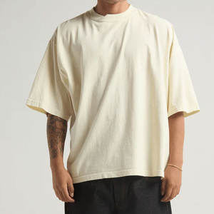 Coton Hipster Hip Hop Longline Crewneck T-Shirt Hommes Surdimensionné T-shirt Coton Casual Unisexe À Manches Courtes T-shirts Streetwear - Product Image 6