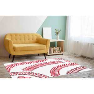 Tapis Baseball Steeek, Tapis blancs, Tapis pour chambre de garçon, Tapis motivant, Tapis d'extérieur, Tapis de chambre à coucher, Tapis imprimé en 3D, Tapis à poils doux - Product Image 4