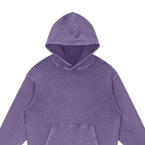 Sweat à capuche pour homme en tissu 100% coton, lavage à l'acide, prix raisonnables, sweat à capuche léger pour homme en vente - Product Image 2