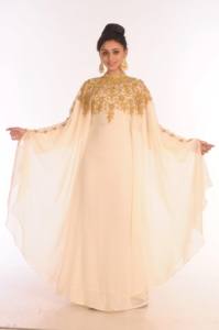 Robe marocaine islamique caftan plage fantaisie moderne étage longueur manches longues pour les femmes - Product Image 4
