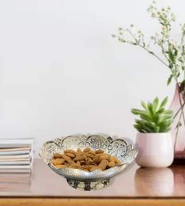 Bol rond en métal pour bougie fruits et ornement bol en métal pour décor de table et de salon bol décoratif en métal en gros. - Product Image 2