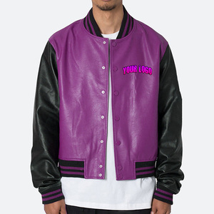 Vestes de baseball en polyester brodées de haute qualité, sur mesure, de style varsity, grandes tailles pour hommes - Product Image 3