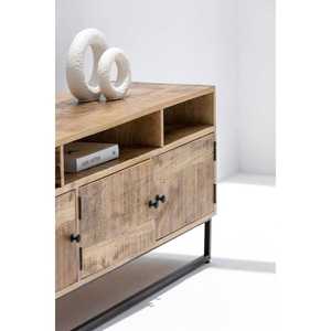 Kinsley Console multimédia contemporaine en bois de manguier massif écologique pour la maison meubles d'hôtel salon chambre à coucher salle à manger utiliser non - Product Image 5