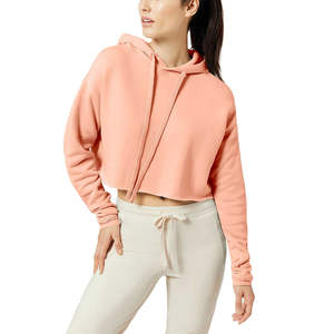 เสื้อฮู้ดครอปท็อปสำหรับผู้หญิง ผ้าฝ้าย 100% ระบายอากาศได้ดี มีซับใน แขนยาว สีสันปรับแต่งได้ คุณภาพพรีเมียม - Product Image 1