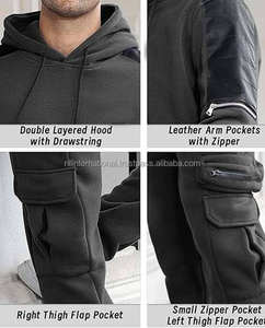 Conjunto Deportivo Informal con Capucha Ligero de Otoño para Hombre, 100% Algodón, Conjunto de Dos Piezas para Adultos - Product Image 5