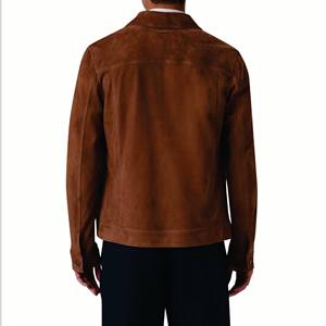 Camisa de franela de algodón de gran tamaño de color personalizado con manga larga y cuello levantado para hombre, chaqueta informal de franela para hombre - Product Image 6