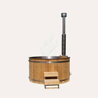 Nouvelle Arrivée Poêle à Bois Traditionnel de Haute Qualité en Cèdre et Épicéa Massif pour Spa Extérieur 2 Personnes