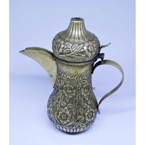 High Quality Metal Polished Tea and <b>Coffee</b> <b>Pots</b> Handmade Tableware Wedding and Ramadan Gift Arabian Dallah Tea & <b>Espresso</b> Supply - Product Image 6